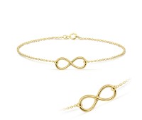 Infinity Gold Plated Silver Anklet ANK-321-GP